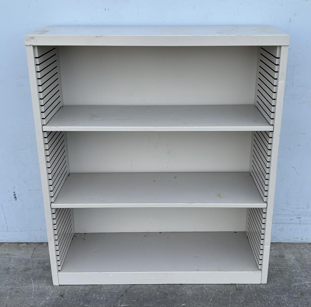 Vintage mid century modern metal bookcase bookshelf