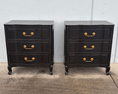 Black and gold nightstands/ bedside tables (2)