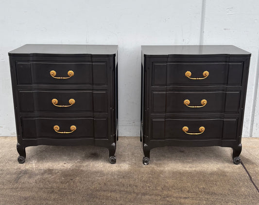 Black and gold nightstands/ bedside tables (2)