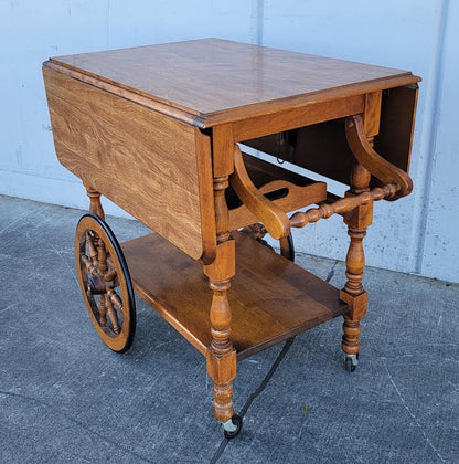 Vintage mid century colonial style tea/ bar /serving cart/ trolley