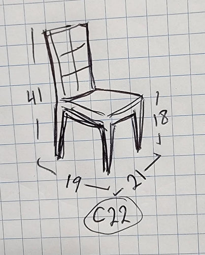 Dining side chairs (5) light wood