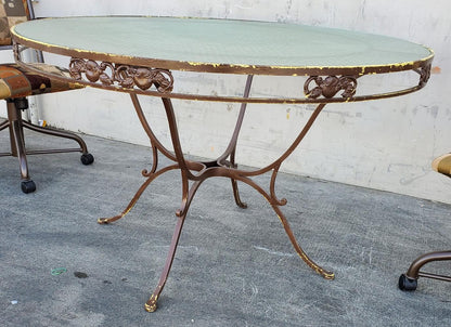 patio set round table with 4 chairs on wheels