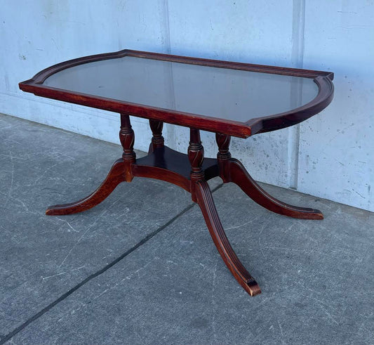Antique Glasstop Coffee Table