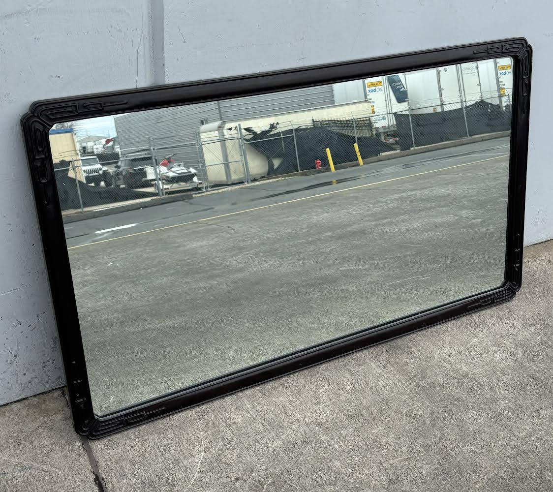 Vintage Wood Carved Chinese Large Mirror
