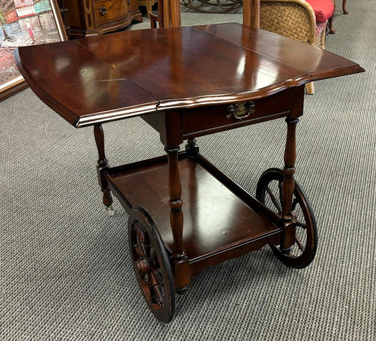 Vintage Mid Century Leaf Table Serving Trolley Bar Tea