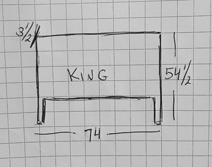 King size headboard white/cream floral