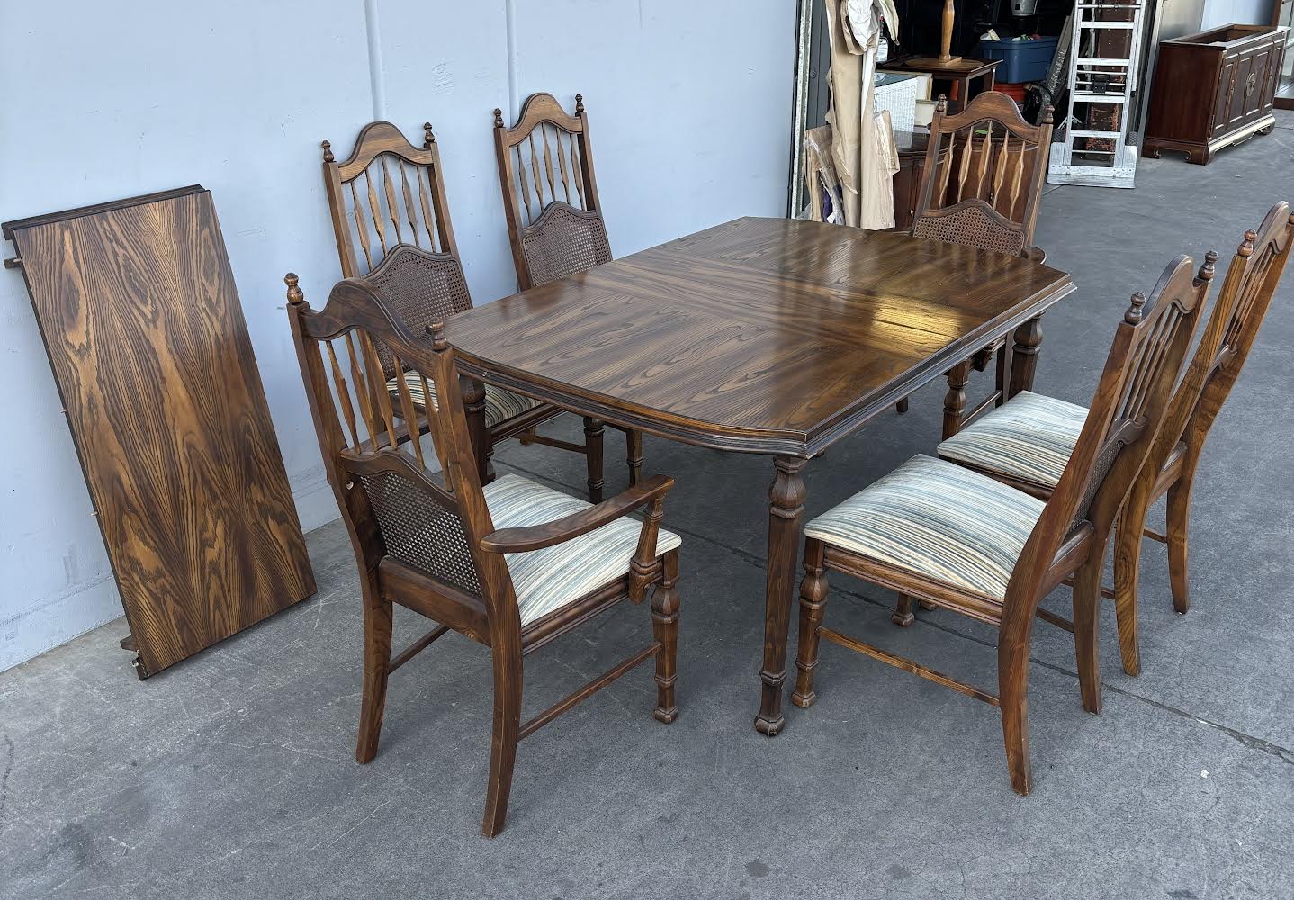 Antique Dining Table with 6 Chairs
