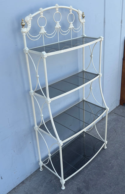 White bakers rack / shelf / stand