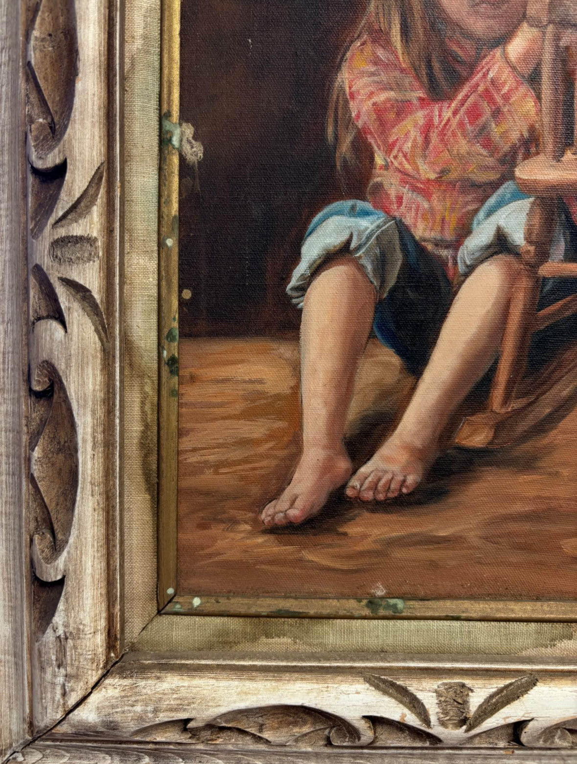 Vintage Framed “Little Girl” Art