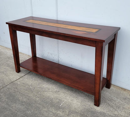 dark wood console/sofa/hallway table