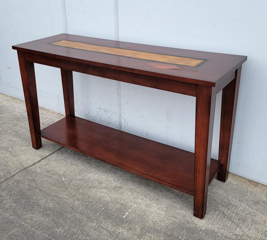 dark wood console/sofa/hallway table
