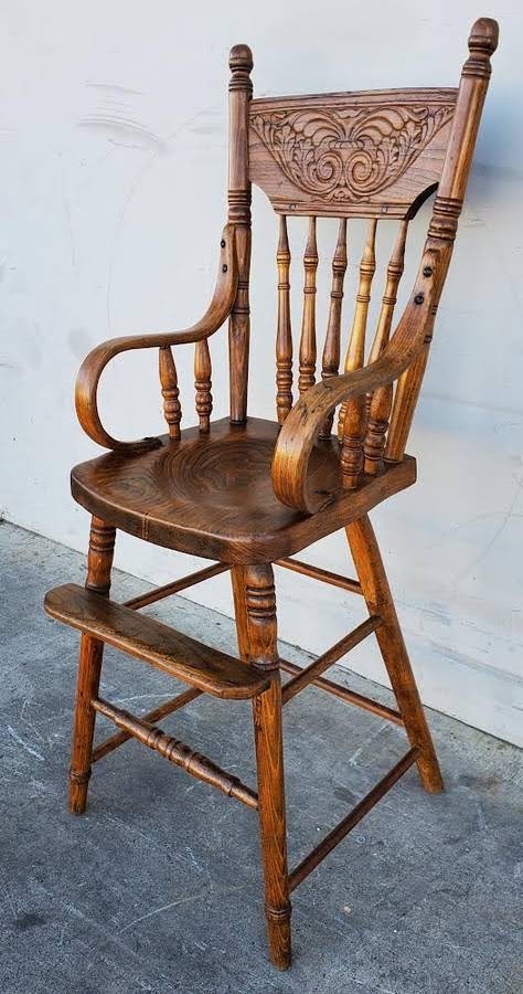 Antique/vintage carved bar stool/chair