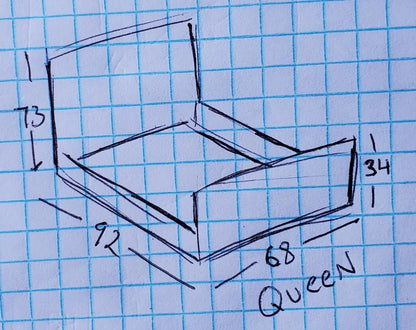 Queen size bed frame wood