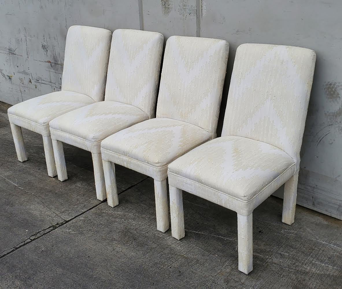 White 4 dining chairs
