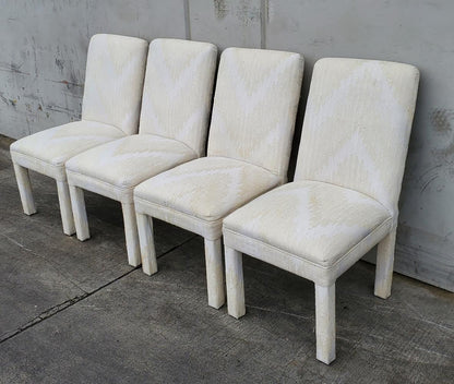 White 4 dining chairs