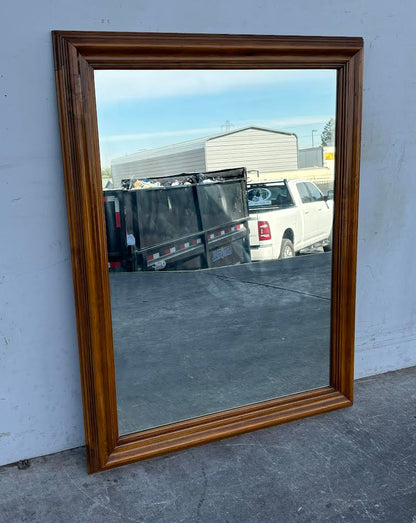 Large Wooden Framed Antique Mirror