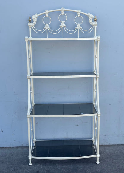 White bakers rack / shelf / stand