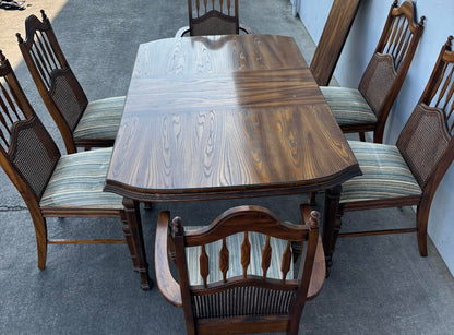 Antique Dining Table with 6 Chairs