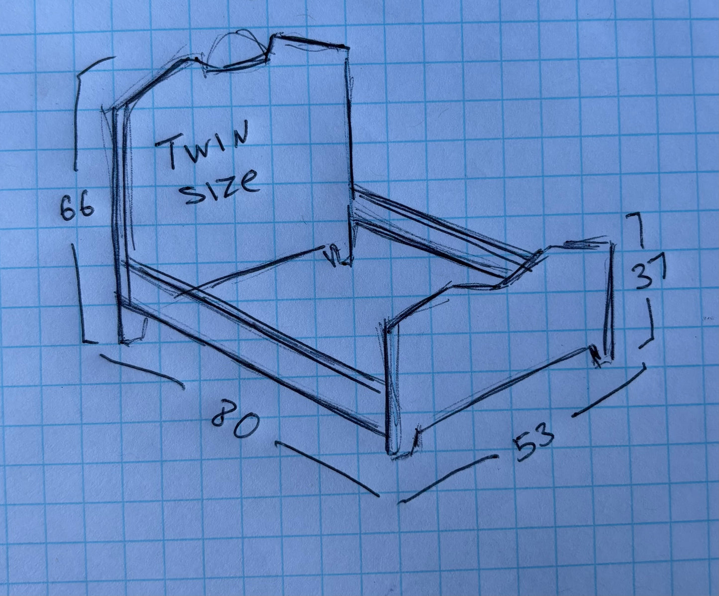 Twin size bed frame