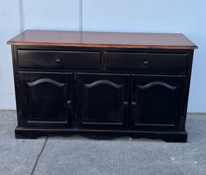 Black sideboard/ buffet credenza
