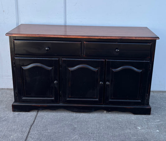 Black sideboard/ buffet credenza