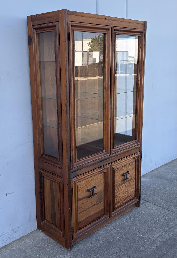 Vintage Hutch Glass China Cabinet