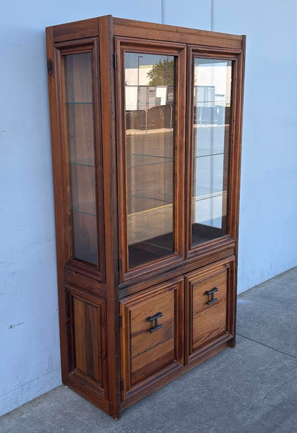 Vintage Hutch Glass China Cabinet