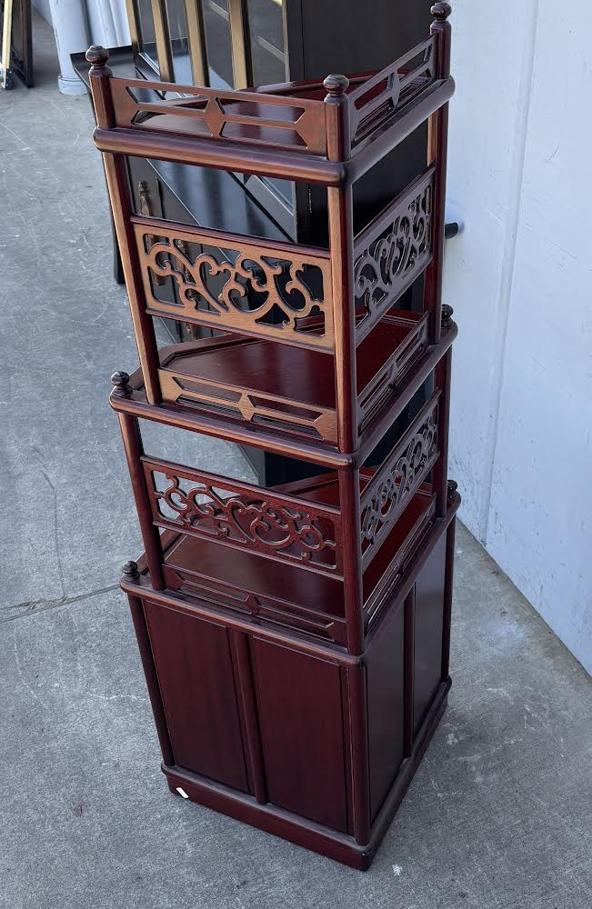 Chinese Inspired Corner Etagere / stand/ shelf Cabinet