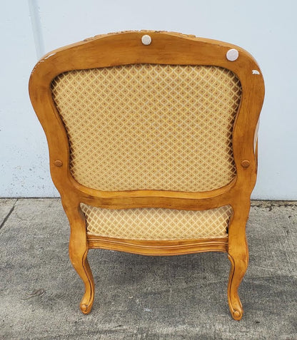 yellow/ beige dining armchair antique/ vintage