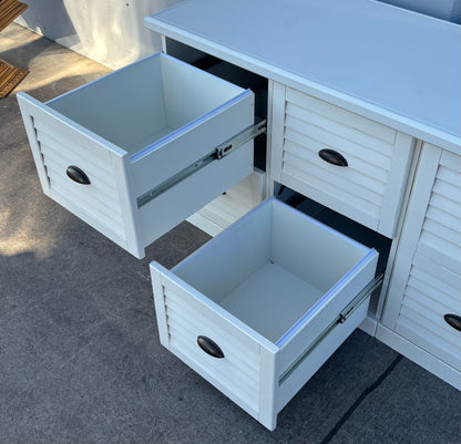 Ballard designs white 4 file cabinets 2 drawers