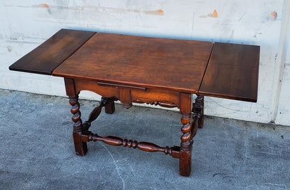 Console/ coffee table with extension sides dark wood
