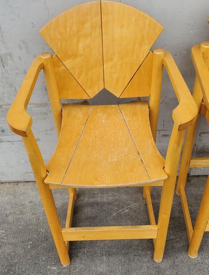 peter danko light wood (3) bar/counter armchairs/stools
