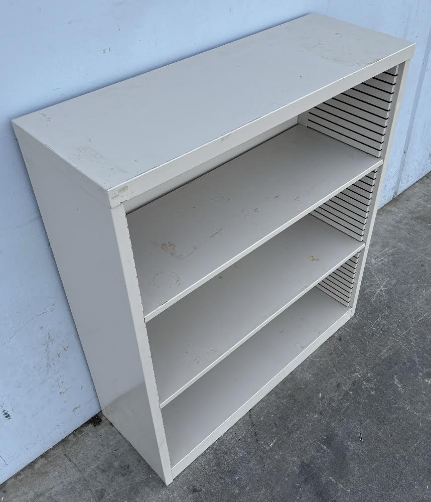 Vintage mid century modern metal bookcase bookshelf