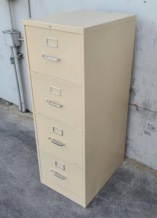 Hon tan 4 drawer file cabinet (no key)