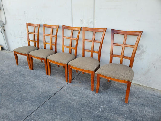Dining side chairs (5) light wood