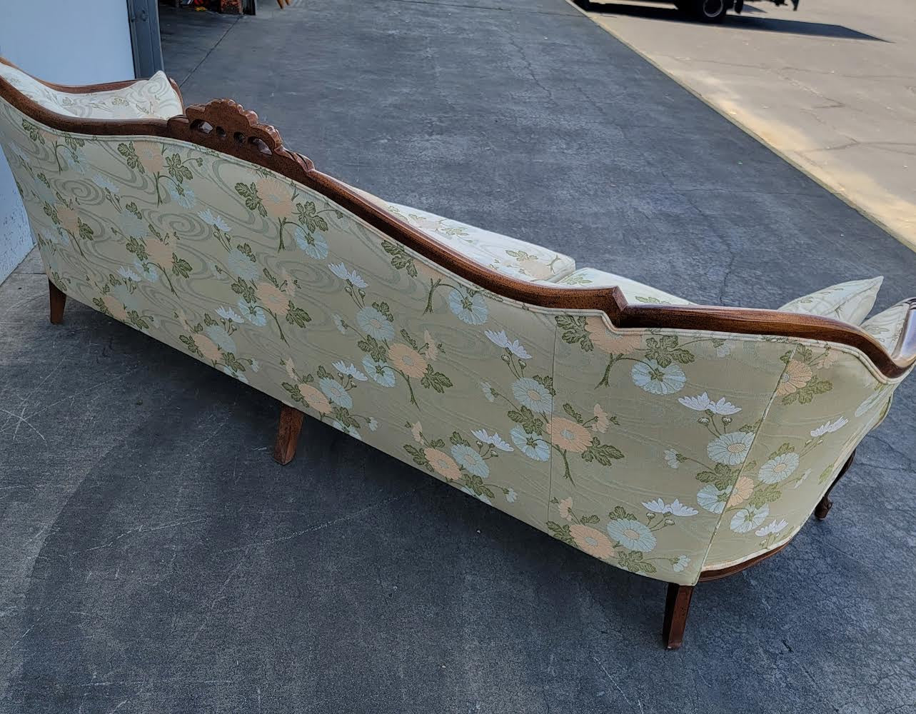 Antique/ vintage French bergere/ settee sofa/ couch floral