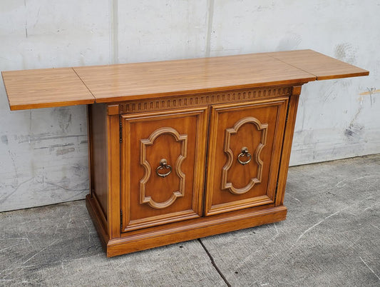 Bassett server buffet cabinet drop sides