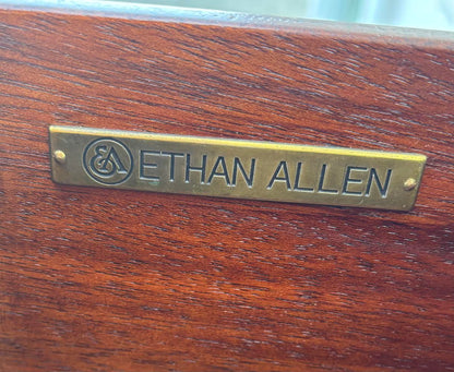 Vintage Ethan Allen Faux Bamboo/Solid Wood Entry Table Console Table