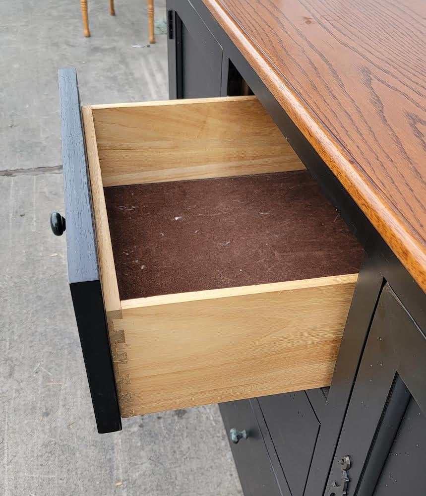 black sideboard/ buffet/ credenza cabinet