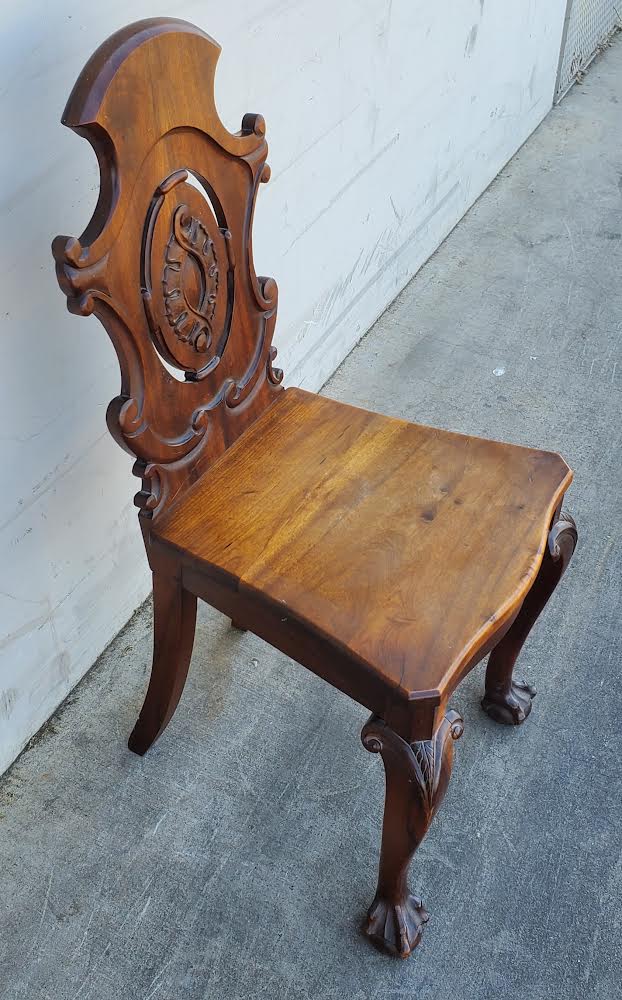thesen of knysna Africa dining side/hall chair carved