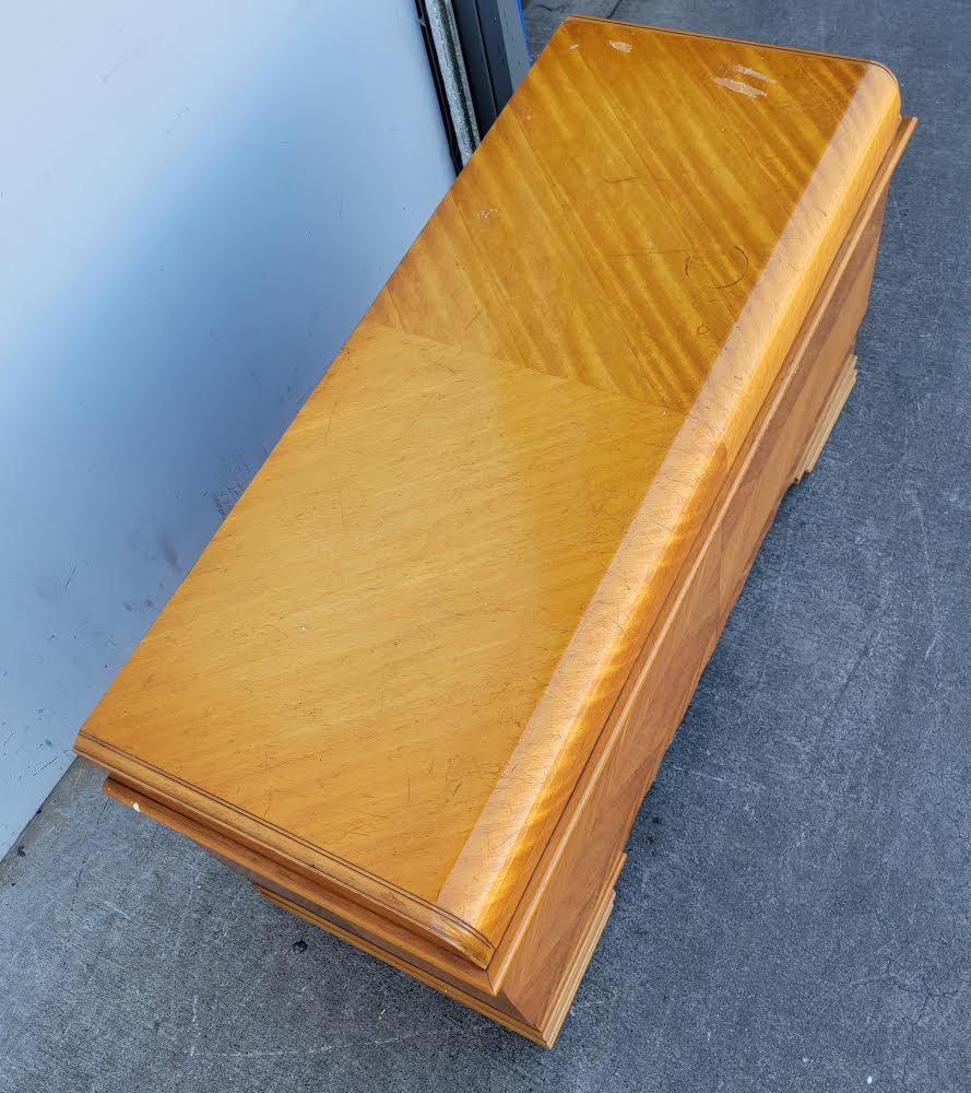 Light wood chest