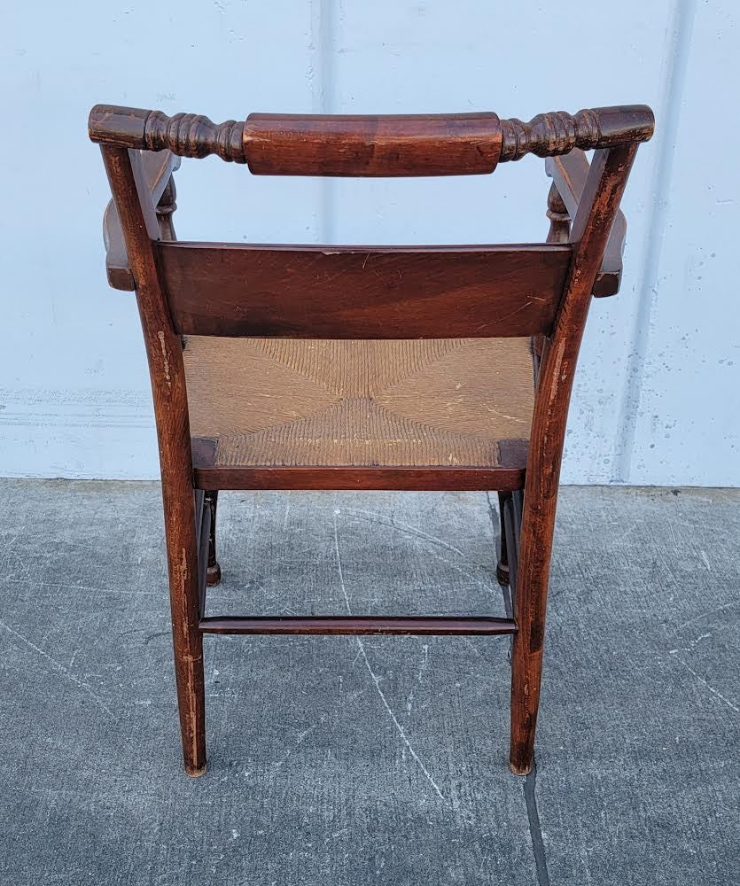 Antique/ vintage cane/wicker seat armchair