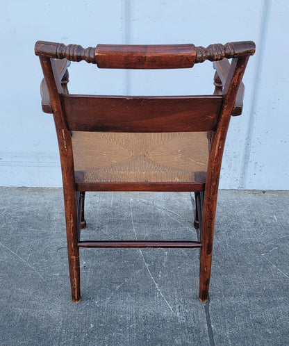 Antique/ vintage cane/wicker seat armchair