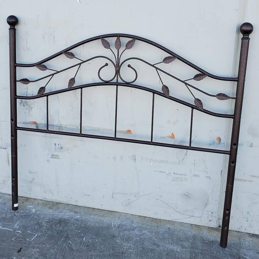Black full size headboard metal