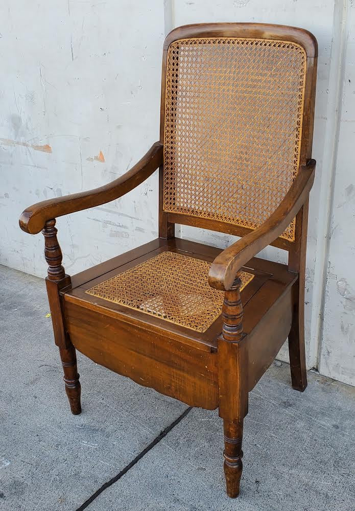 Antique/vintage wicker/cane/rattan armchair