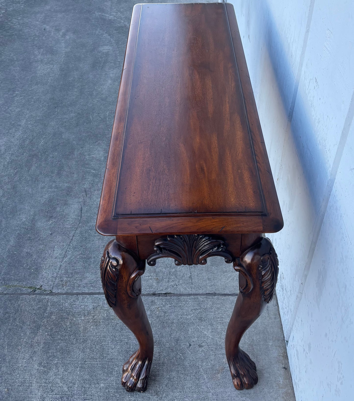 Console / sofa/ hall table vintage carved paw foot
