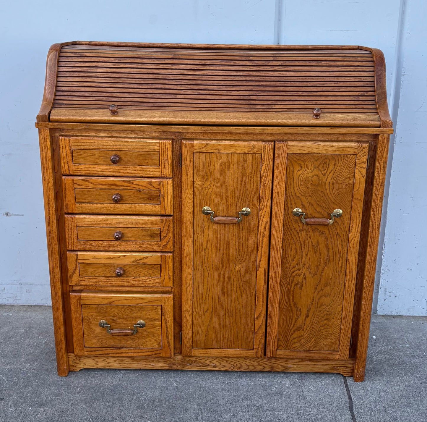 Bassett Roll top desk cabinet