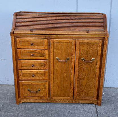 Bassett Roll top desk cabinet