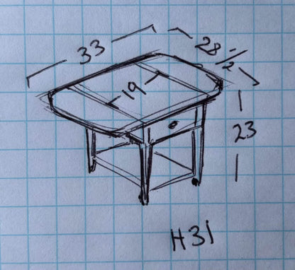 Early 20th Century Low Oak Drop-Leaf Side Table