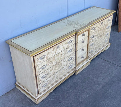 Heritage Large Dresser Light Wood with Gold Trim